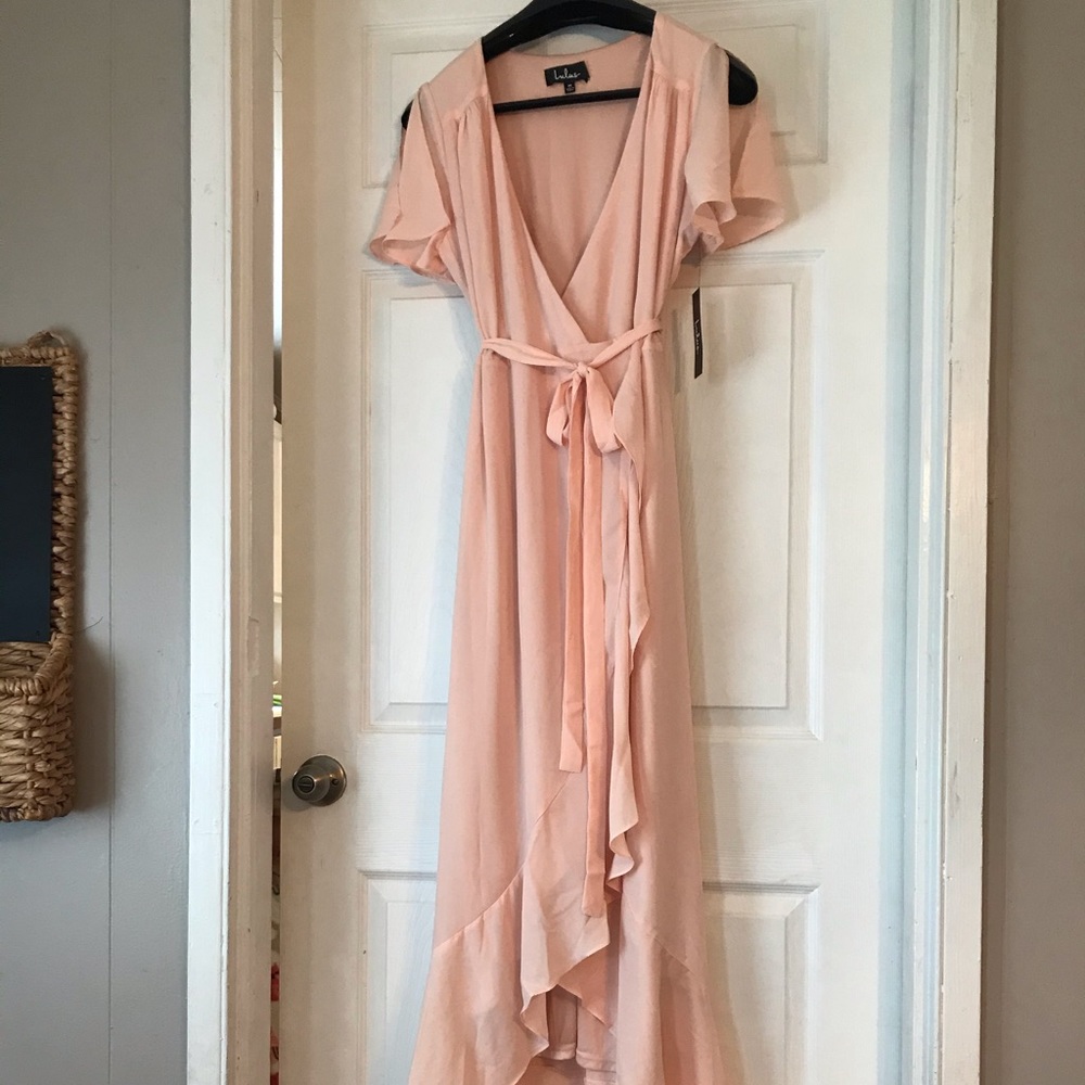 Lulu’s Blush High-Low Wrap Dress